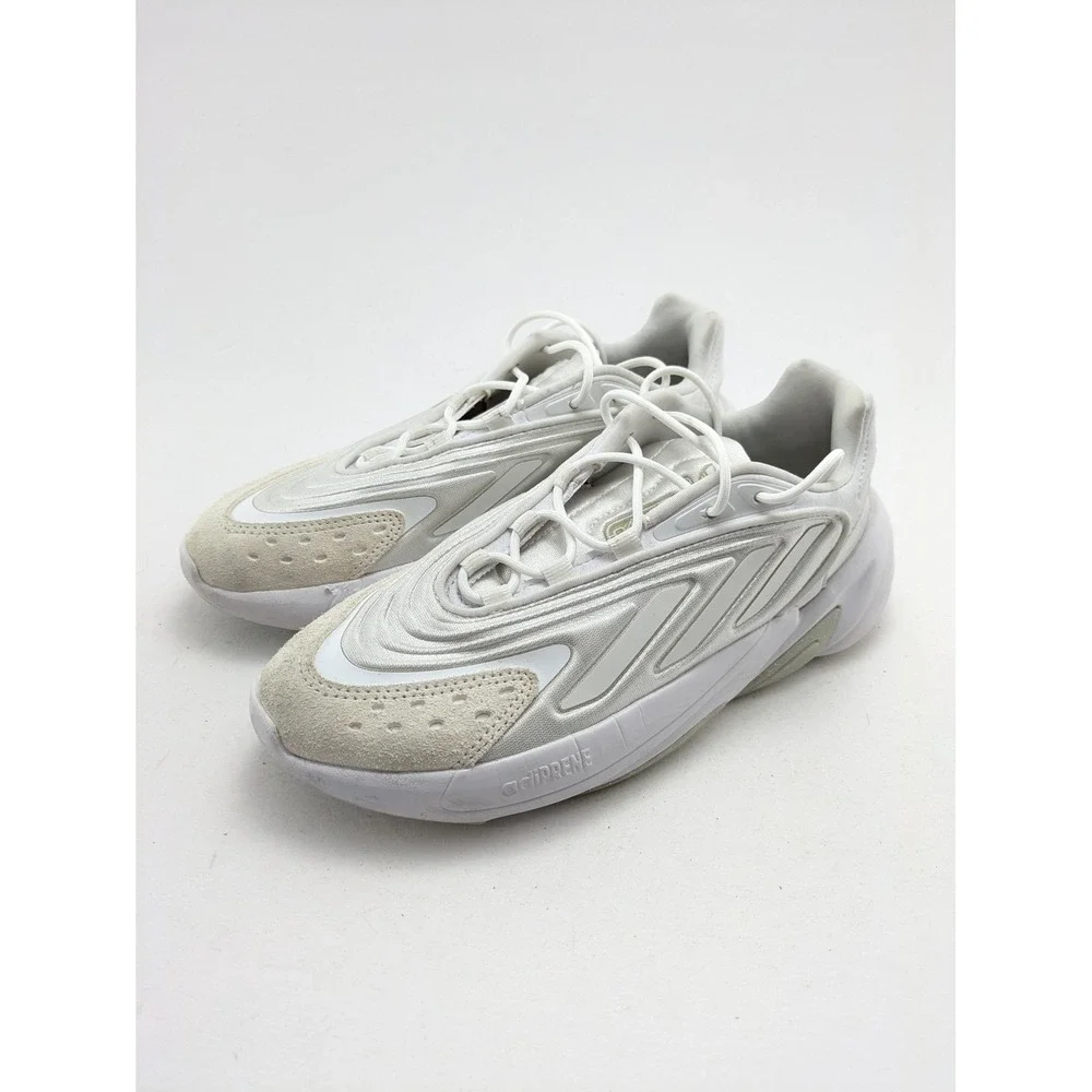 Womens Adidas Originals OZELIA Triple White Running Shoes H04269 Size 7.5‎